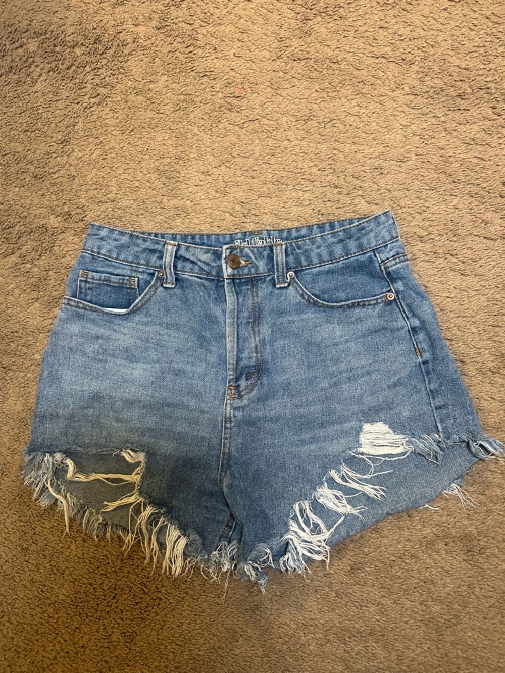Wild Fable Women’s Denim Jean Shorts Cut Off Size 4 High Rise Buttons